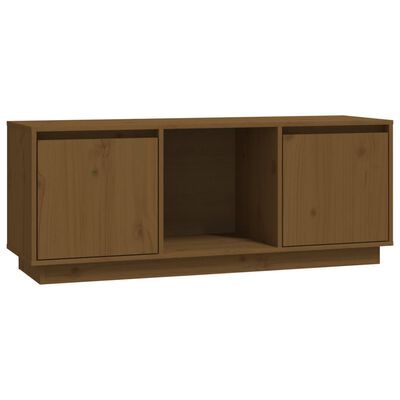 vidaXL Mobile Porta TV Ambra 110,5x35x44 cm in Legno Massello di Pino