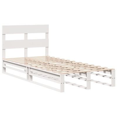 vidaXL Letto senza Materasso Bianco 90x200 cm Legno Massello di Pino