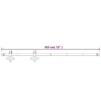 vidaXL Porta Scorrevole con Set Hardware 85x210 cm Legno Massello Pino