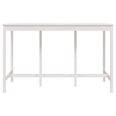 vidaXL Tavolo da Bar Bianco 180x80x110 cm in Legno Massello di Pino