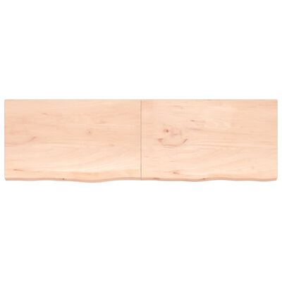 vidaXL Piano Bagno 200x60x(2-4) cm in Legno Massello Non Trattato