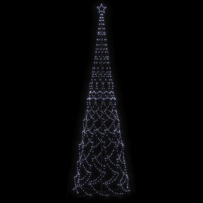 vidaXL Albero di Natale a Cono Bianco Freddo 3000 LED 230x800 cm