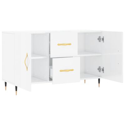 vidaXL Credenza Bianco Lucido 100x36x60 cm in Legno Multistrato