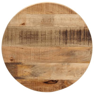 vidaXL Piano per Tavolo Ø 40x2,5cm Rotondo Legno Massello Grezzo Mango