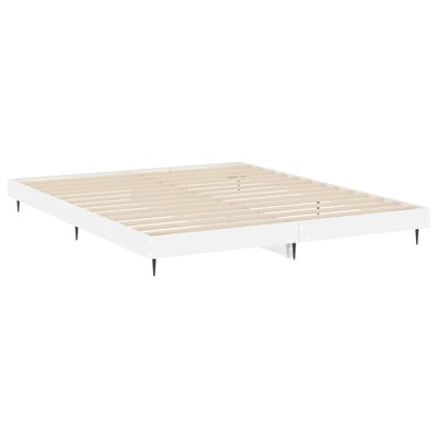 vidaXL Giroletto Bianco Lucido 200x200 cm in Legno Multistrato