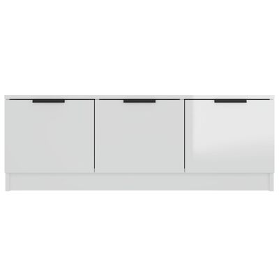 vidaXL Mobile Porta TV Bianco Lucido 102x35x36,5 cm Legno Multistrato