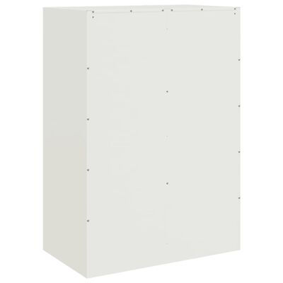 vidaXL Credenza Bianca 67x39x95 cm in Acciaio