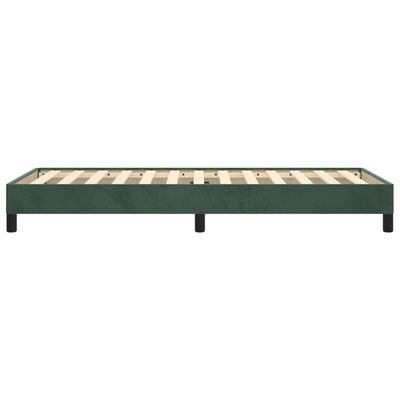 vidaXL Giroletto senza Materasso Verde Scuro 90x190 cm in Velluto