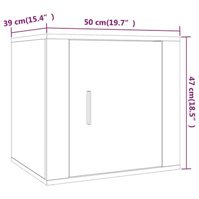 vidaXL Comodini 2 pz in Bianco Lucido 50x39x47 cm