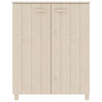 vidaXL Scarpiera HAMAR ambra 85x40x108 cm in Legno Massello di Pino