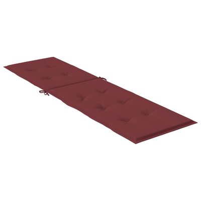 vidaXL Cuscino per Sdraio Rosso Vino Mélange (75+105)x50x3 Tessuto