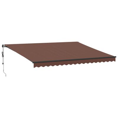 vidaXL Tenda da Sole Retrattile Automatica Marrone 450x300 cm