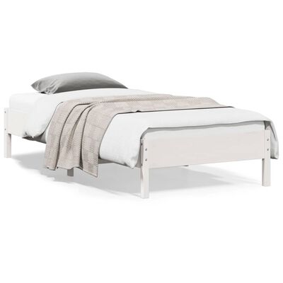 vidaXL Letto senza Materasso Bianco 90x200 cm Legno Massello di Pino