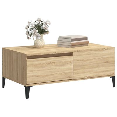 vidaXL Tavolino Salotto Rovere Sonoma 90x50x36,5 cm Legno Multistrato