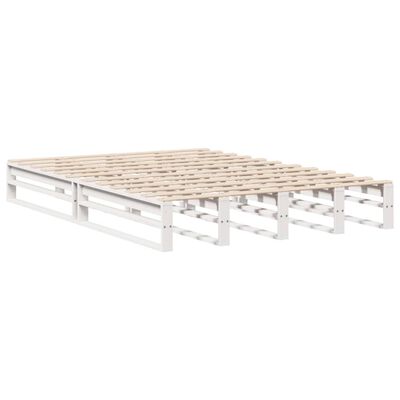 vidaXL Giroletto con Testiera Bianco 120x190 cm Legno Massello di Pino