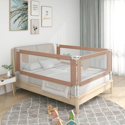 vidaXL Sponda Letto di Sicurezza per Bambini Talpa 180x25cm in Tessuto