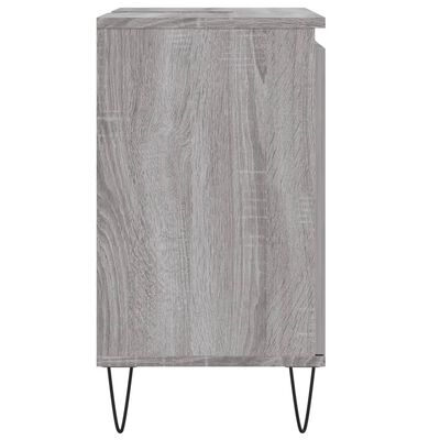 vidaXL Mobile da Bagno Grigio Sonoma 58x33x60 cm in Legno Multistrato