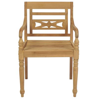 vidaXL Sedie Batavia con Cuscini 6 pz in Legno Massello di Teak