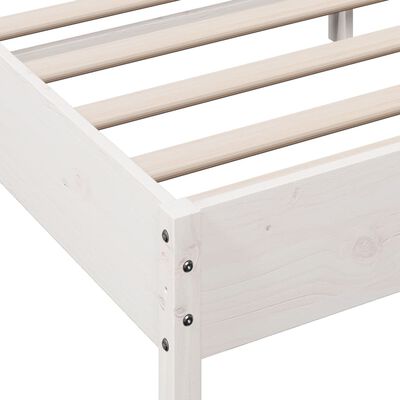 vidaXL Letto senza Materasso Bianco 150x200 cm Legno Massello di Pino