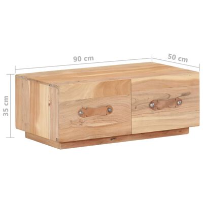 vidaXL Tavolino da Salotto 90x50x35 cm in Legno Massello di Recupero