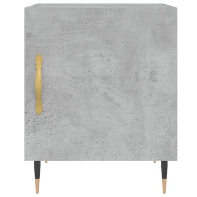 vidaXL Comodini 2 pz Grigio Cemento 40x40x50 cm in Legno Multistrato