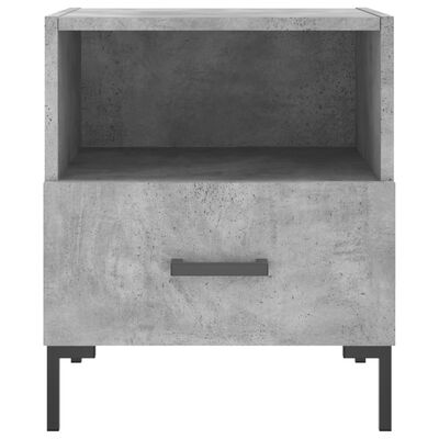 vidaXL Comodini 2 pz Grigio Cemento 40x35x47,5 cm in Legno Multistrato