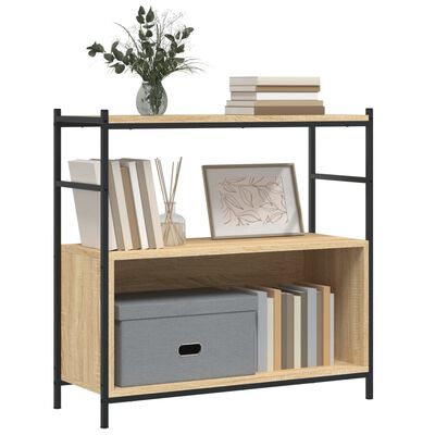 vidaXL Libreria Rovere Sonoma 80x30x78,5 cm Legno Multistrato e Ferro