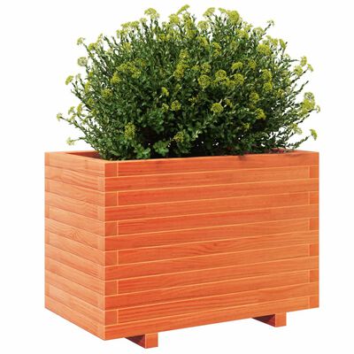 vidaXL Fioriera Giardino Marrone Cera 70x40x49,5cm Legno Massello Pino