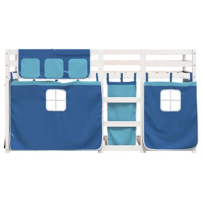 vidaXL Letto a Castello senza Materasso Blu 80x200 cm Massello Pino