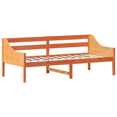 vidaXL Dormeuse Marrone Cera 100x200 cm in Legno Massello di Pino