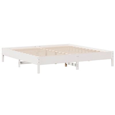 vidaXL Giroletto con Libreria senza Materasso 180x200 cm in Legno Pino