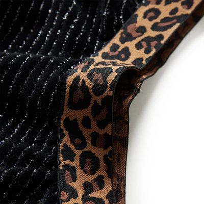 Gonna da Bambina con Vita Leopardata Nera 140