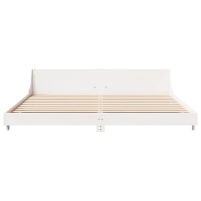 vidaXL Letto senza Materasso Bianco 180x200 cm Legno Massello di Pino