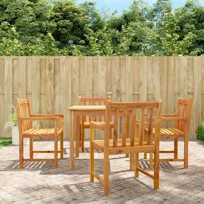 vidaXL Set da Pranzo per Giardino 5 pz in Legno Massello di Acacia