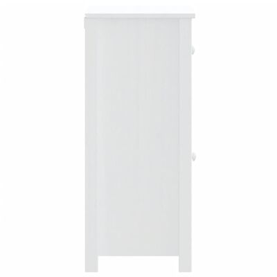 vidaXL Mobile da Bagno BERG Bianco 40x34x80 cm Legno Massello di Pino