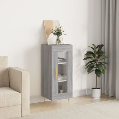 vidaXL Credenza Grigio Sonoma 34,5x34x90 cm in Legno Multistrato