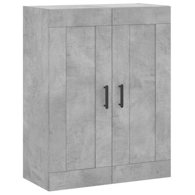 vidaXL Credenza Grigio Cemento 69,5x34x180 cm in Legno Multistrato