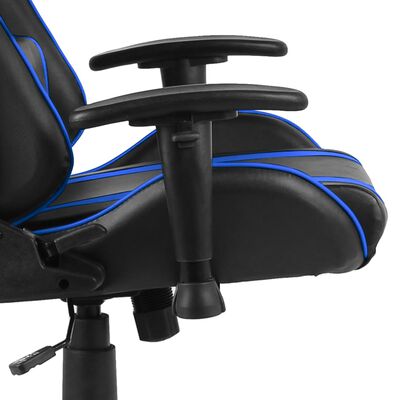 vidaXL Sedia da Gaming Girevole Blu in PVC