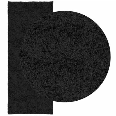 vidaXL Tappeto Shaggy PAMPLONA a Pelo Lungo Moderno Nero 80x200 cm