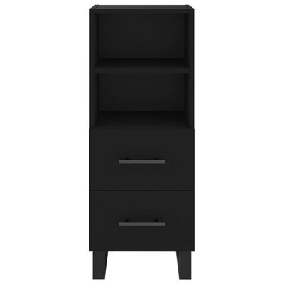 vidaXL Credenza Nero 34,5x34x90 cm in Legno Multistrato