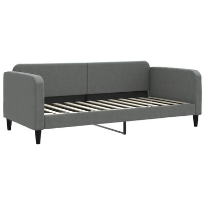 vidaXL Divano Letto Estraibile Cassetti Grigio Scuro 90x200cm Tessuto