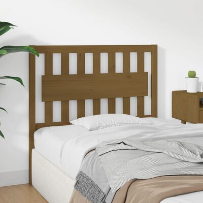 vidaXL Testiera per Letto ambra 105,5x4x100 cm Legno Massello di Pino