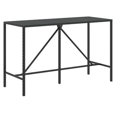 vidaXL Set Bar da Giardino 11 pz con Cuscini in Polyrattan Nero