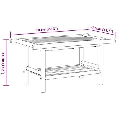 vidaXL Tavolino da Salotto 70x40x35 cm in Bambù