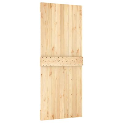 vidaXL Porta Scorrevole con Set Hardware 85x210 cm Legno Massello Pino