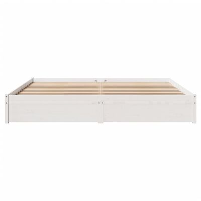 vidaXL Letto senza Materasso Bianco 180x200 cm Legno Massello di Pino