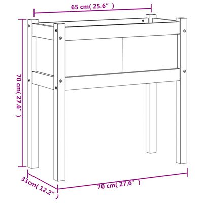 vidaXL Fioriere da Giardino 2 pz con Gambe in Legno di Pino Impregnato