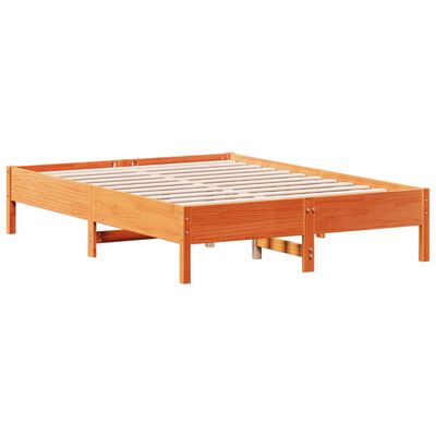 vidaXL Letto senza Materasso Marrone Cera 140x190 cm in Legno di Pino