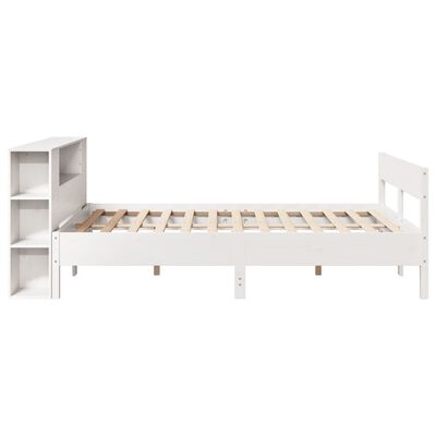 vidaXL Letto Libreria senza Materasso Bianco 120x190 cm Legno di Pino