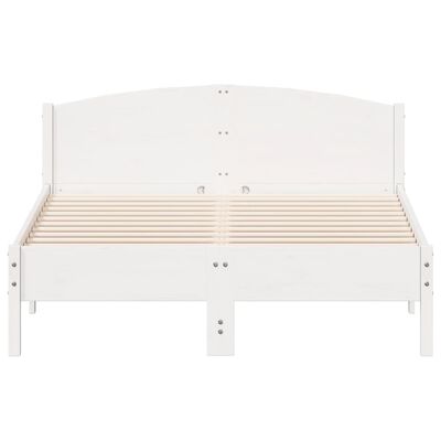 vidaXL Letto senza Materasso Bianco 140x190 cm Legno Massello di Pino